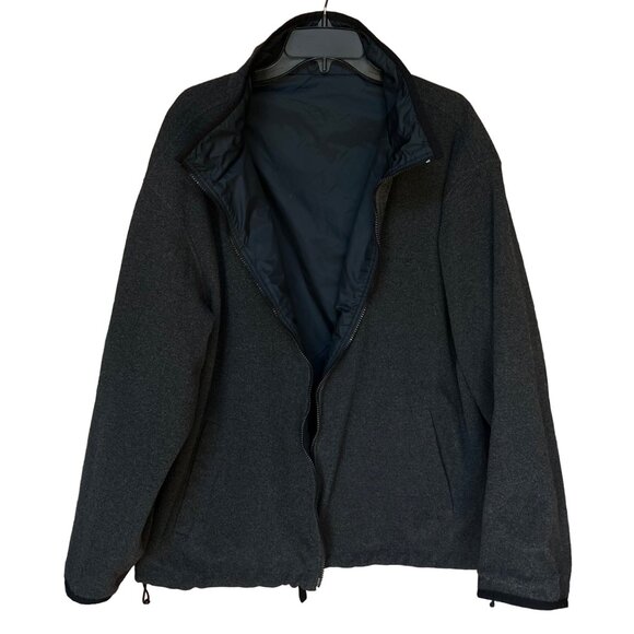 Structure Vintage Reversible Mens Fleece & Nylon Jacket Blue & Gray Size XL - Picture 5 of 16